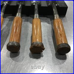 Hidari Ichikou Japanese Bench Chisel Oire Nomi Set of 6 With Box Used