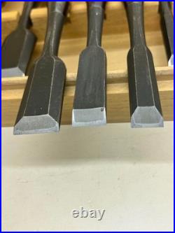 Hidari Kiyotada Shimamura Kozaburo Oire Nomi Japanese Bench Chisels Set of 10