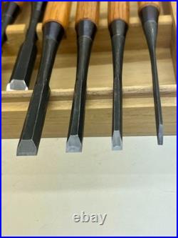 Hidari Kiyotada Shimamura Kozaburo Oire Nomi Japanese Bench Chisels Set of 10