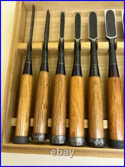 Hidari Kiyotada Shimamura Kozaburo Oire Nomi Japanese Bench Chisels Set of 10