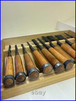 Hidari Kiyotada Shimamura Kozaburo Oire Nomi Japanese Bench Chisels Set of 10