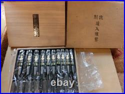Hidari Nobuhiro Oire Nomi Japanese Bench Chisels Set of 10 Ebony