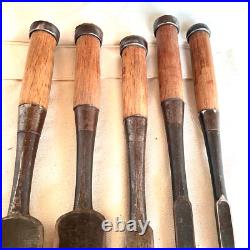 Hiromasa Japanese Bench Chisels Oire Nomi Set of 5 7,15,23,41,47mm