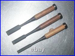 Hiromasa Oire Nomi Japanese Bench Chisels 12mm 15mm 18mm Set of 3 Unused