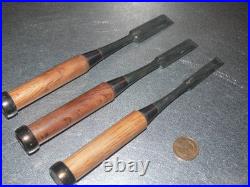 Hiromasa Oire Nomi Japanese Bench Chisels 12mm 15mm 18mm Set of 3 Unused