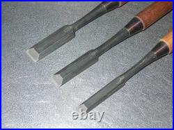 Hiromasa Oire Nomi Japanese Bench Chisels 12mm 15mm 18mm Set of 3 Unused