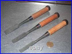 Hiromasa Oire Nomi Japanese Bench Chisels 12mm 15mm 18mm Set of 3 Unused