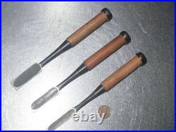 Hiromasa Oire Nomi Japanese Bench Chisels 12mm 15mm 18mm Set of 3 Unused