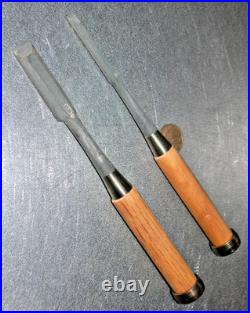 Hiromasa Oire Nomi Japanese Bench Chisels 6mm 15mm Set of 2 Hasegawa Fujisaku
