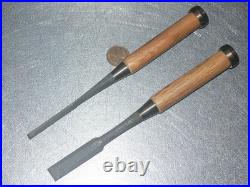 Hiromasa Oire Nomi Japanese Bench Chisels 6mm 15mm Set of 2 Hasegawa Fujisaku