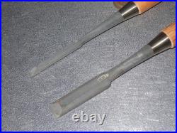 Hiromasa Oire Nomi Japanese Bench Chisels 6mm 15mm Set of 2 Hasegawa Fujisaku
