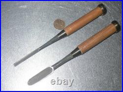 Hiromasa Oire Nomi Japanese Bench Chisels 6mm 15mm Set of 2 Hasegawa Fujisaku