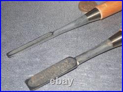 Hiromasa Oire Nomi Japanese Bench Chisels 6mm 15mm Set of 2 Hasegawa Fujisaku