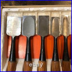 Hisahide Oire Nomi Japanese Bench Chisels Set of 10 Red Oak
