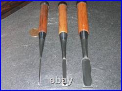 Horyusai Osahiro Japanese Bench Chisel Oire Nomi 3, 9, 18mm Set of 3 Unused