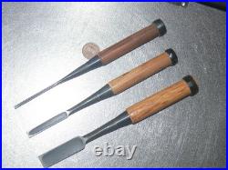 Horyusai Osahiro Japanese Bench Chisel Oire Nomi 3, 9, 18mm Set of 3 Unused