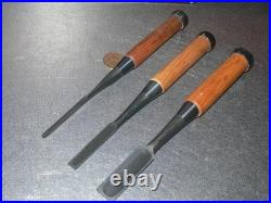 Horyusai Osahiro Japanese Bench Chisel Oire Nomi 3, 9, 18mm Set of 3 Unused