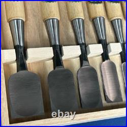 Ioroi Japanese Bench Chisels Oire Nomi Set of 10 Black Finish White Oak New