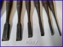 Ioroi Japanese Bench Chisels Oire Nomi Set of 10 Used