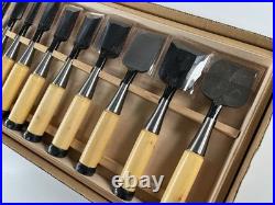 Ioroi Japanese Vintage Bench Chisels / Oire Nomi Set of 20 Suisen Unused