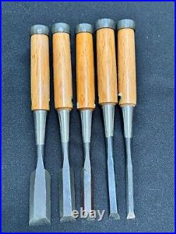 Ioroi Oire Nomi Japanese Bench Chisels Set of 5 for Hard Laminated Wood X7