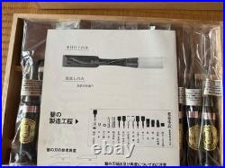 Ioroi Suminagashi Oire Nomi Japanese Bench Chisels Set of 10 Ebony Unused