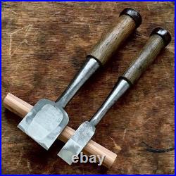 Iwasaki Oire Nomi Japanese Bench Chisels HSS 18mm 42mm Set of 2 Used