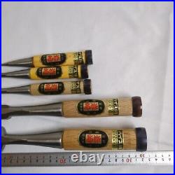 Iwasaki Oire Nomi Japanese Bench Chisels Set of 5 Unused