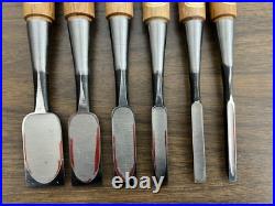 Iyoroi Oire Nomi Japanese Bench chisels (LOT OF 6) used