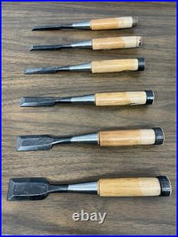 Iyoroi Oire Nomi Japanese Bench chisels (LOT OF 6) used