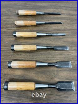 Iyoroi Oire Nomi Japanese Bench chisels (LOT OF 6) used