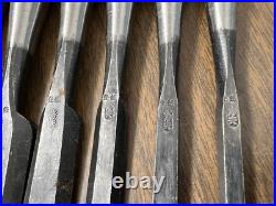 Iyoroi Oire Nomi Japanese Bench chisels (LOT OF 6) used