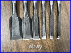 Iyoroi Oire Nomi Japanese Bench chisels (LOT OF 6) used