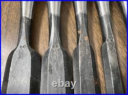 Iyoroi Oire Nomi Japanese Bench chisels (LOT OF 6) used