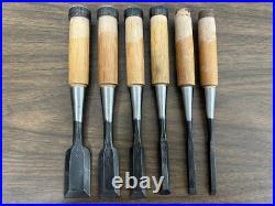 Iyoroi Oire Nomi Japanese Bench chisels (LOT OF 6) used