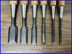 Iyoroi Oire Nomi Japanese Bench chisels (LOT OF 6) used