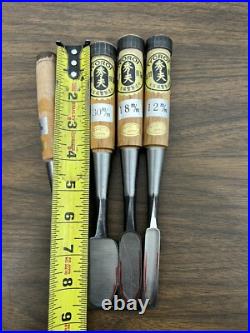Iyoroi Oire Nomi Japanese Bench chisels (LOT OF 6) used