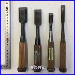Japanese Bench Chisel Nomi Oire set of 4 12mm 15mm 24mm 30mm Carpenter Tool