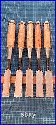 Japanese Bench Chisel Oire Nomi Set of 13 21, 24, 30, 36mm Used