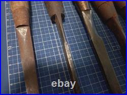 Japanese Bench Chisel Various Brands Mukomachi Nomi Set of 7 3mm-12mm Used