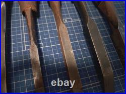 Japanese Bench Chisel Various Brands Mukomachi Nomi Set of 7 3mm-12mm Used