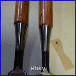 Japanese Carpenter Tool Chisel Blue Steel Oire Nomi Red Oak Handle 24mm & 30mm