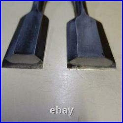 Japanese Carpenter Tool Chisel Blue Steel Oire Nomi Red Oak Handle 24mm & 30mm