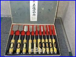 Japanese Carpenter Tool Oire Nomi 10 Chisels Set Nomikatsu Professional Gumi TRK