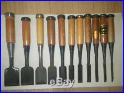 Japanese Carpenter Tool Oire Nomi 11 Wood Chisels Set Mitsuhiro Yoshihiro 48mm