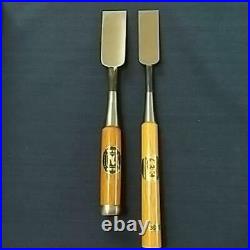 Japanese Carpenter Tool Oire Nomi 2 Wood Chisels Set Kitsune 36mm Nobumitsu 30mm