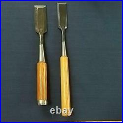 Japanese Carpenter Tool Oire Nomi 2 Wood Chisels Set Kitsune 36mm Nobumitsu 30mm