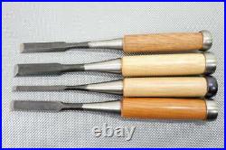 Japanese Carpenter Tool Oire Nomi 4 Wood Chisels Set Ouchi Yukihiro Professional