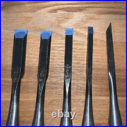 Japanese Carpenter Tool Oire Nomi 9 Chisel Set Rare Kurota Sakazuki Professional