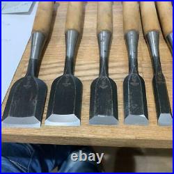 Japanese Carpenter Tool Oire Nomi 9 Chisel Set Rare Kurota Sakazuki Professional